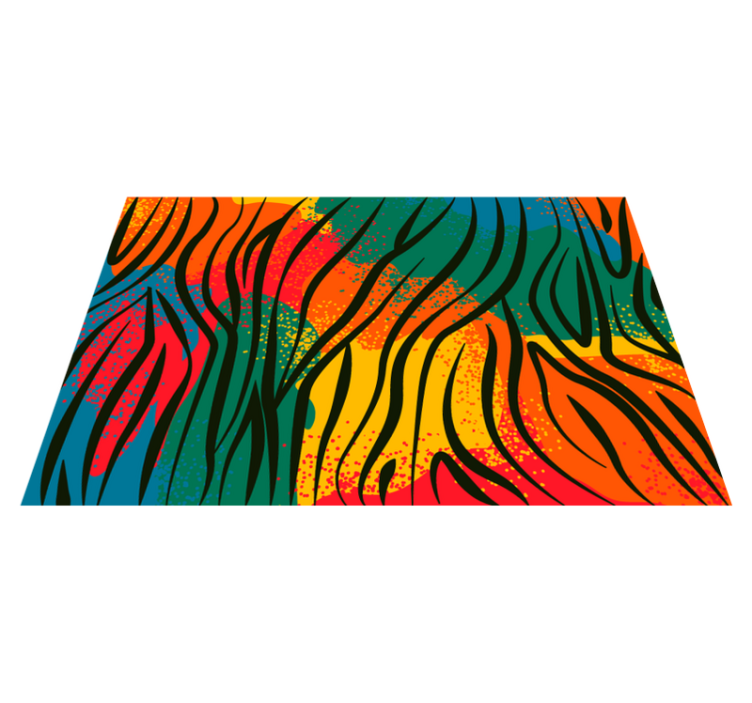 African animal  print animal print vinyl rug - TenStickers