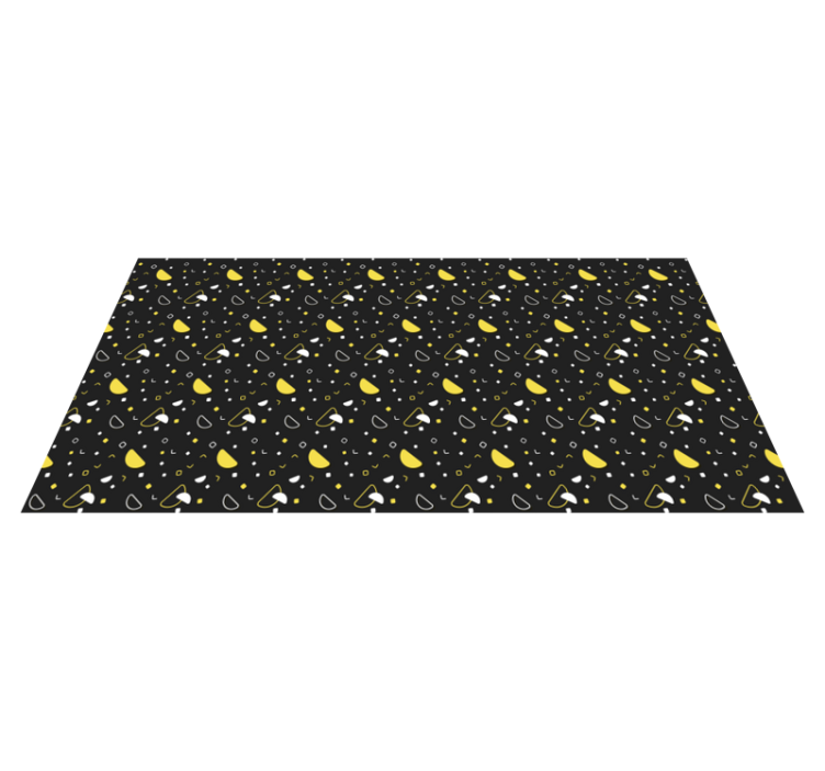 Geometric Lemon Pattern striped vinyl rug - TenStickers