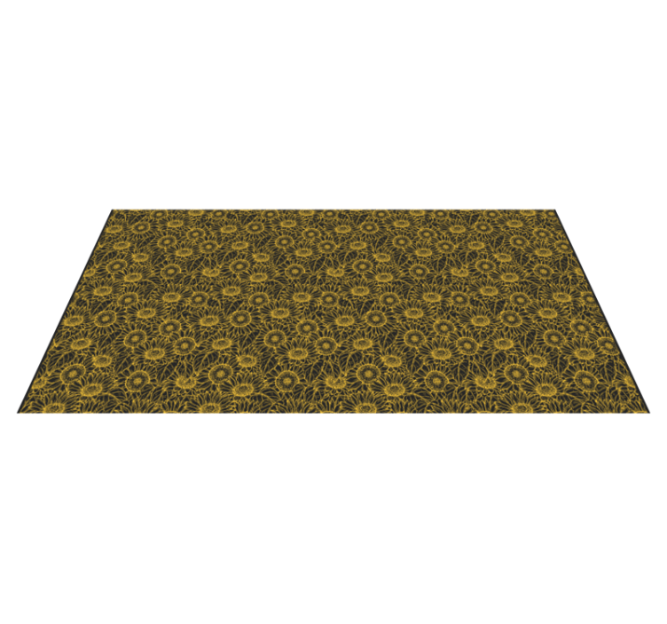 Floral Intricacy vinyl rug flowers - TenStickers
