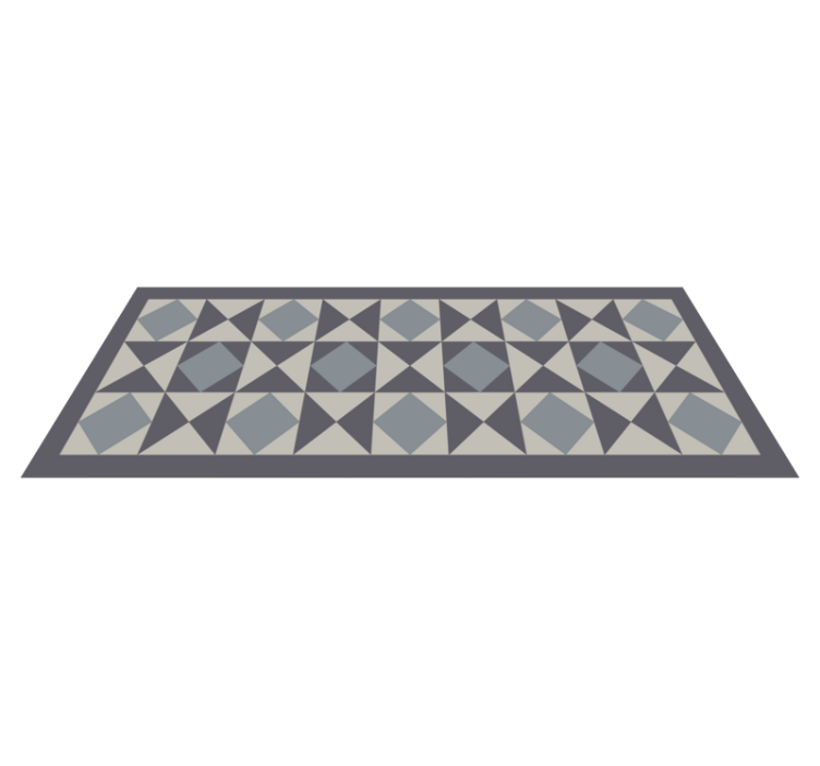 Geometric vinyl rug in a display of shapes - TenStickers