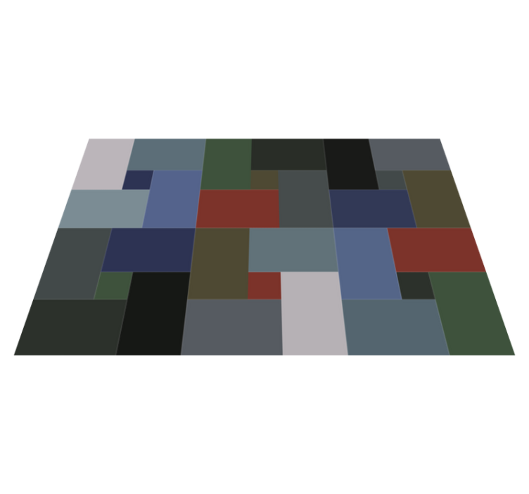 Geometric blocks geometric vinyl rug - TenStickers