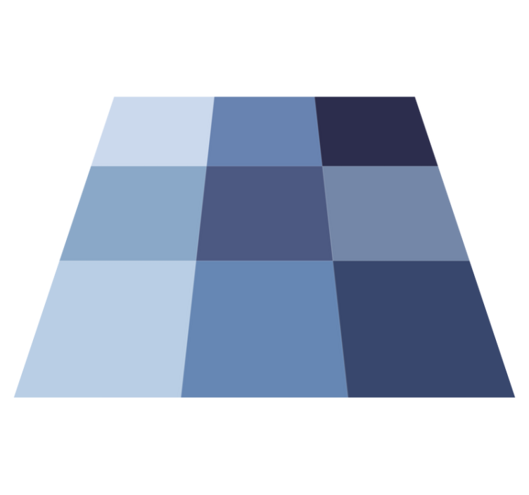 Blue Checkered Pattern geometric vinyl rug - TenStickers