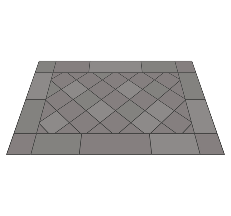 Tiled Geometrics tile vinyl rug - TenStickers