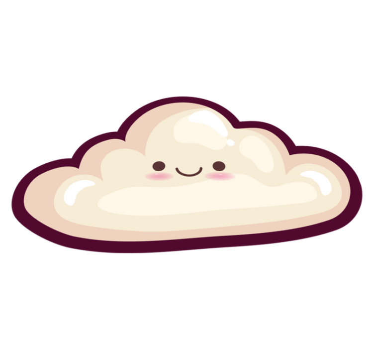Smiling Cloud kids vinyl rug - TenStickers