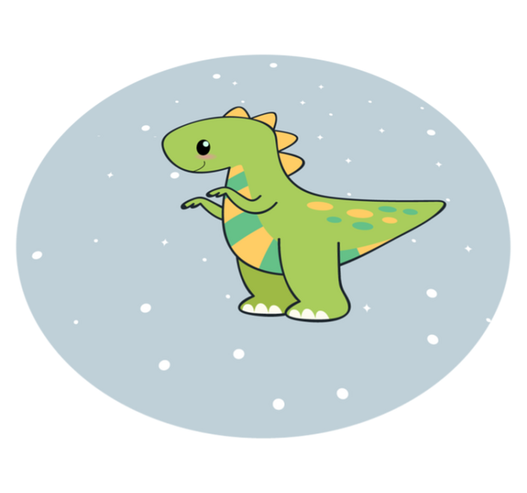 Dinosaur Footwear kids vinyl rug - TenStickers