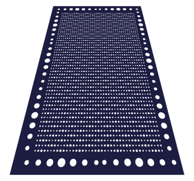 Polka dot Border geometric vinyl rugs - TenStickers