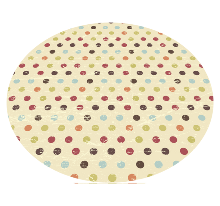 Multi colour polka dot geometric rugs - TenStickers