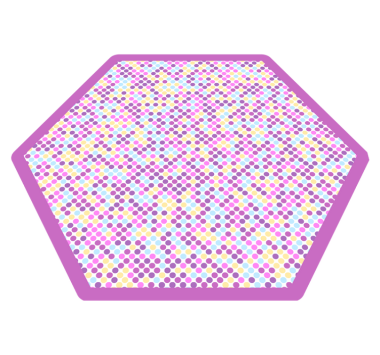 Vinyl rug polka hexagon design - TenStickers