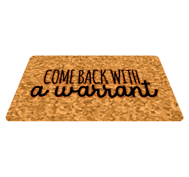 Come Back Warrant custom vinyl rug - TenStickers