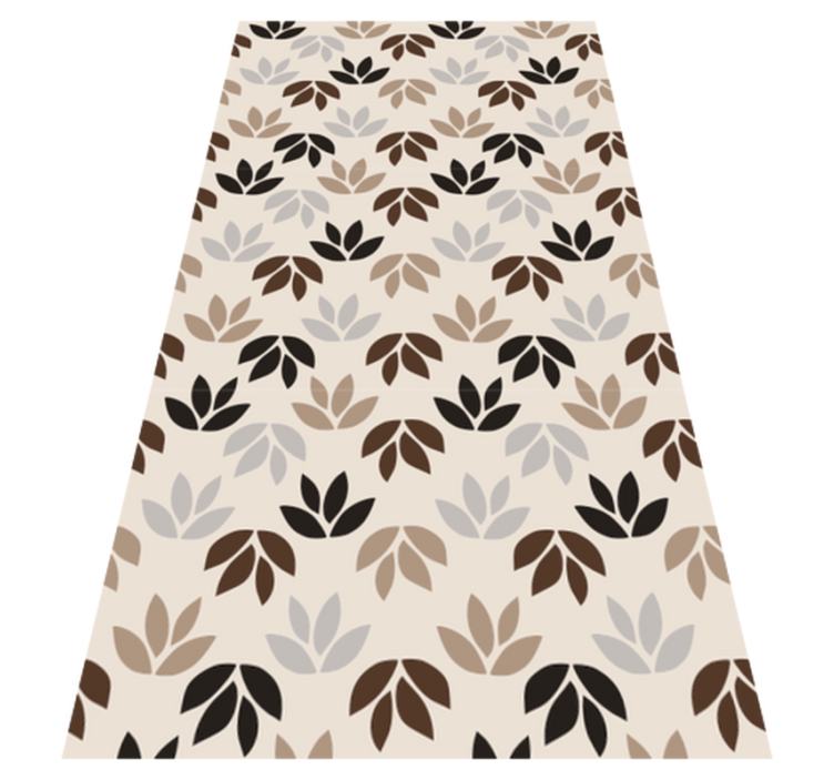 Floral Pattern Theme vinyl rug flowers - TenStickers