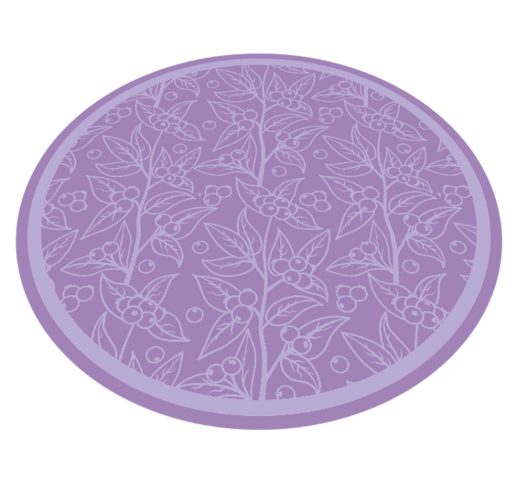 Lavender berry branches vinyl rug flowers - TenStickers