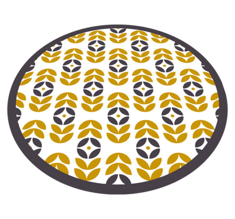 Nordic Circular Pattern vinyl rug - TenStickers