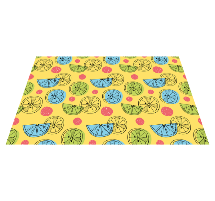 Fruit slice patterns kitchen vinyl rug - TenStickers