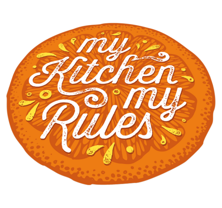 My Kitchen Rules custom vinyl rug - TenStickers