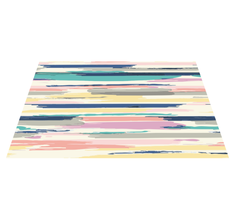 Vibrant Striped Tiers living room vinyl rug - TenStickers