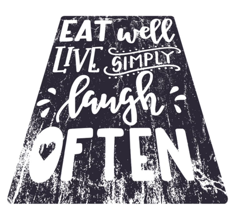 Eat well & live simply  kitchen floor tiles - TenStickers