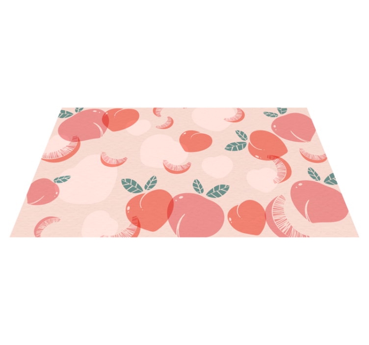 Fruity Patterns vinyl rug flowers - TenStickers