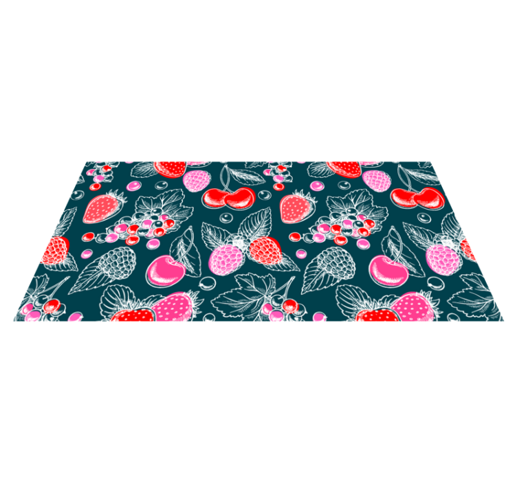 Fruit array illustration kitchen vinyl rug - TenStickers