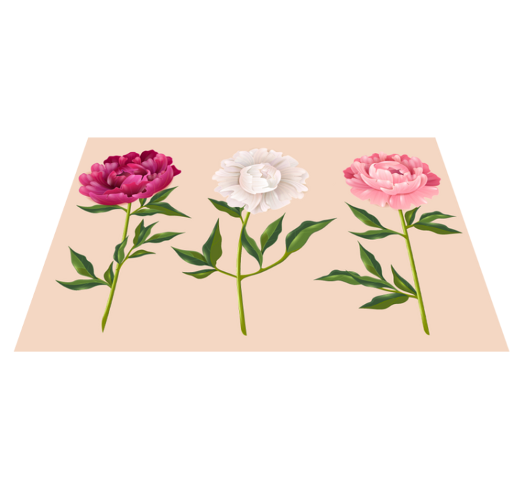 Elegant trio arrangement vinyl rug bathroom - TenStickers