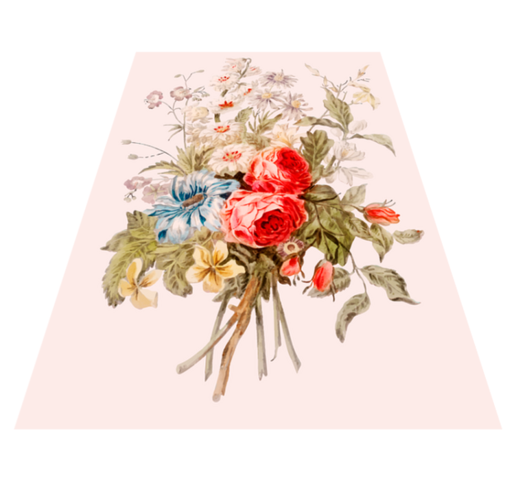 Exquisite Floral Arrangement vinyl rug flowers - TenStickers