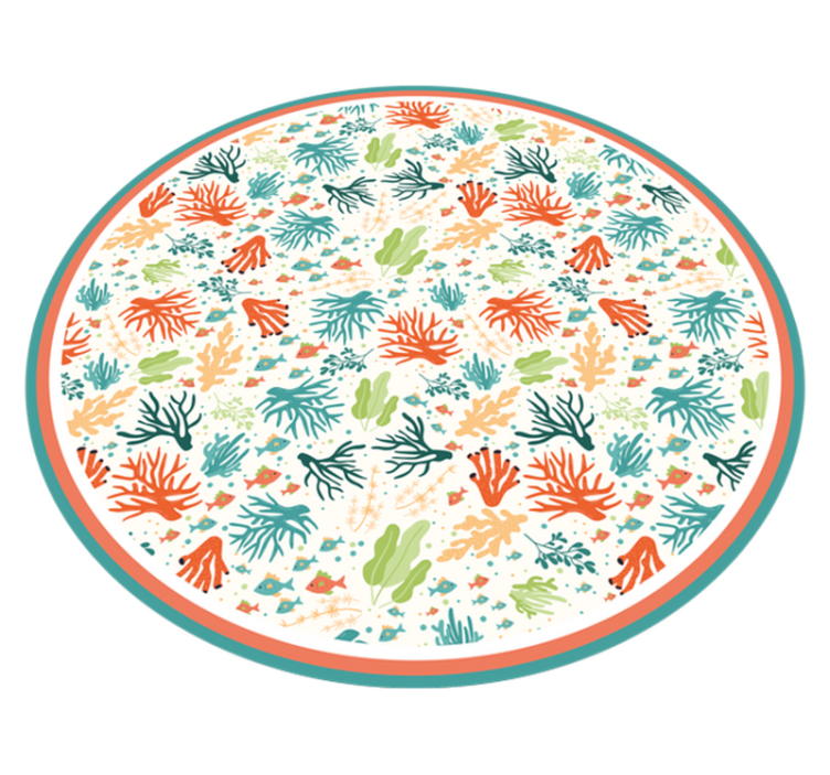 Coral reef inspiration vinyl rug bathroom - TenStickers