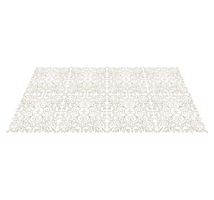 Floral outline concept vinyl rug - TenStickers
