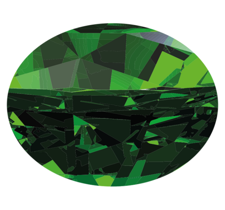 Geometric Green Facets texture vinyl rug - TenStickers