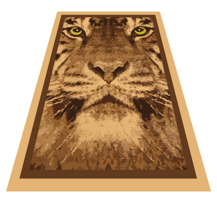 Majestic tiger face animal vinyl rug - TenStickers