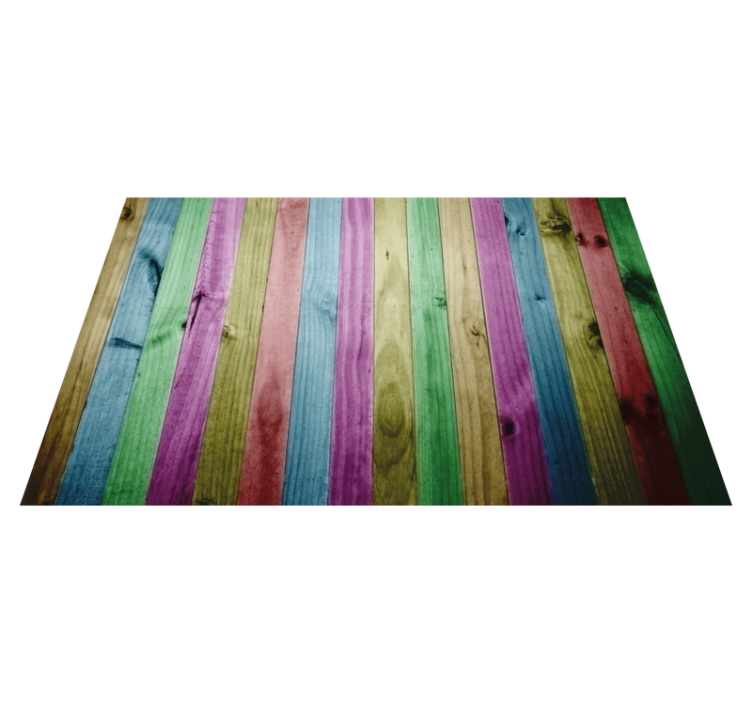 Colored wood wood effect vinyl rug - TenStickers