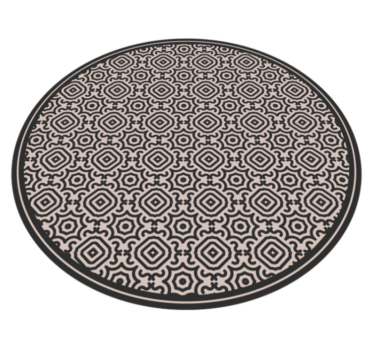 Mosaic vinyl rug classic patterned round - TenStickers