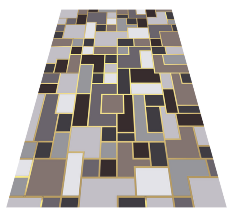 Gray rectangles mosaic mosaic floor tiles - TenStickers