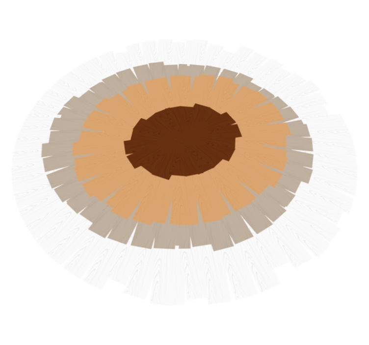 Circular trunk design wood effect vinyl rug - TenStickers