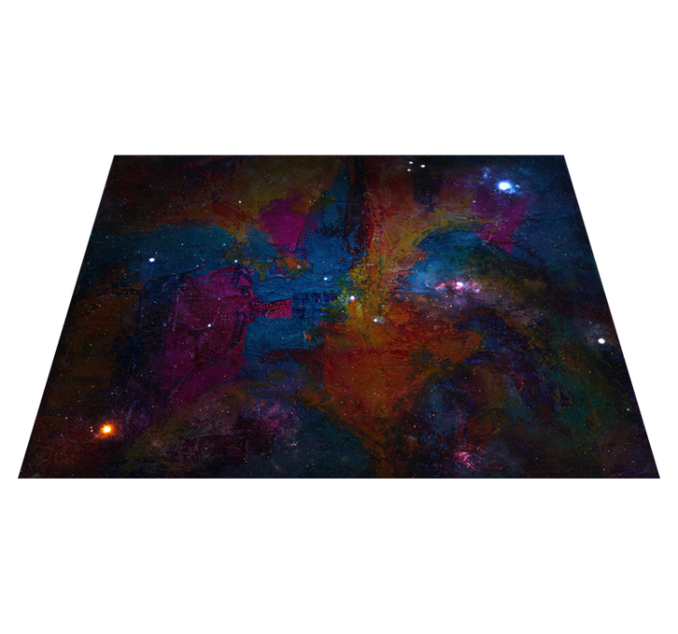Cosmic Space Design star vinyl rug - TenStickers
