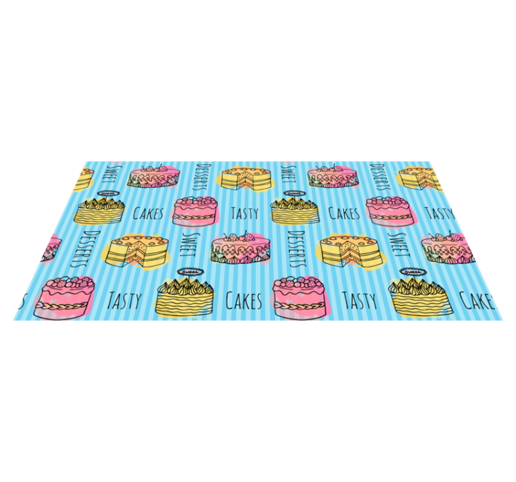Sweet treats delight kitchen vinyl rug - TenStickers