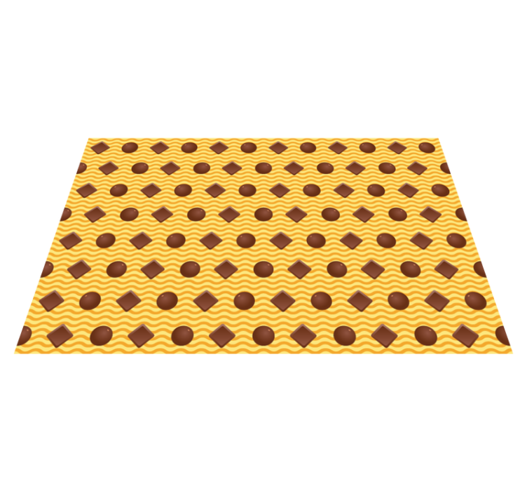 Chocolate pattern kitchen vinyl rug - TenStickers