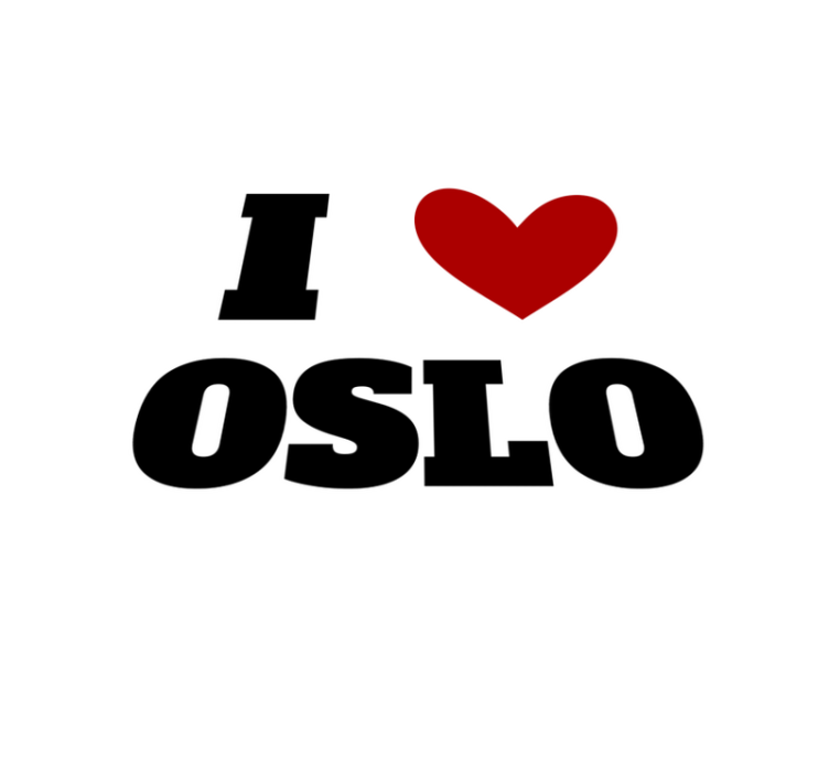 I Adore Oslo custom vinyl rug - TenStickers