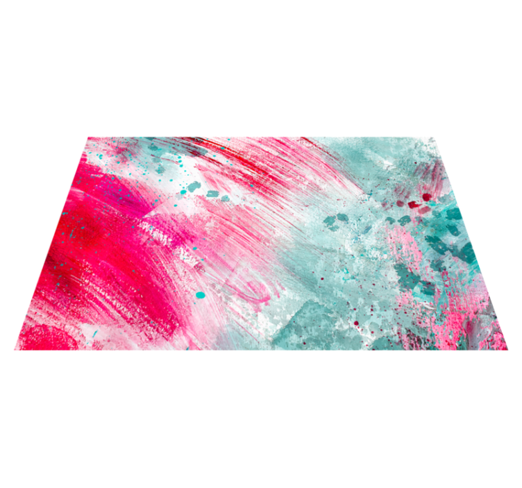 Vinyl rug abstract pink splash - TenStickers