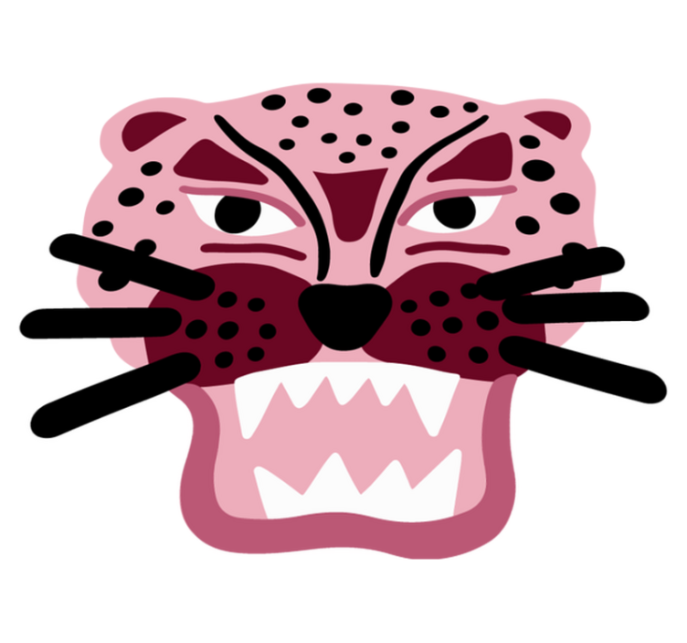 Pink leopard form animal print vinyl rug - TenStickers