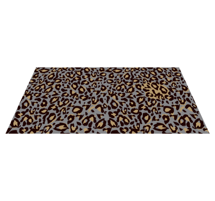 Leopard spots grey animal vinyl rug - TenStickers
