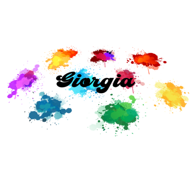 Circular design with splashes teenage bedroom vinyl rug - TenStickers