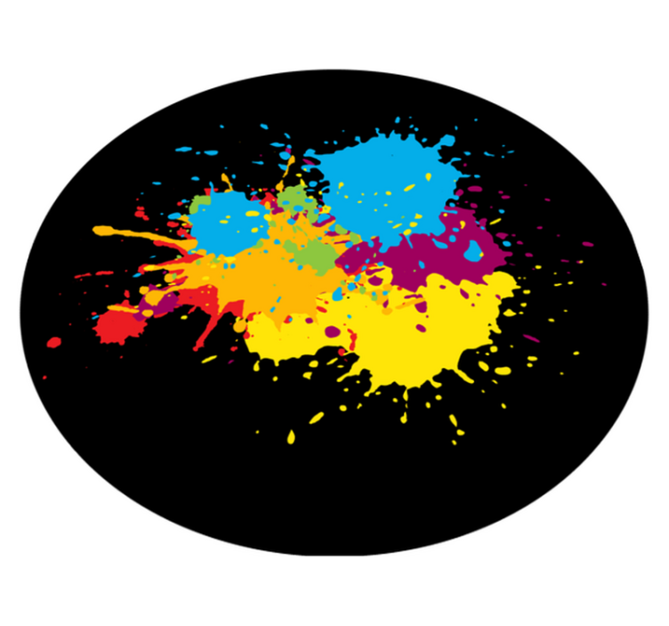 Colorful splash stains teenage bedroom vinyl rug - TenStickers