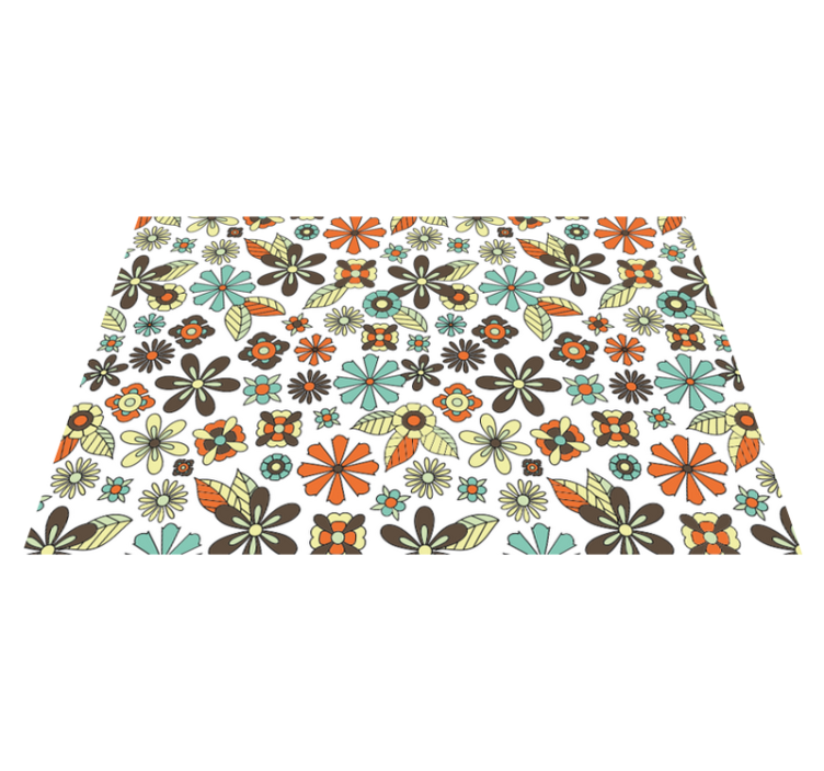 Retro 70's design vintage vinyl rug - TenStickers