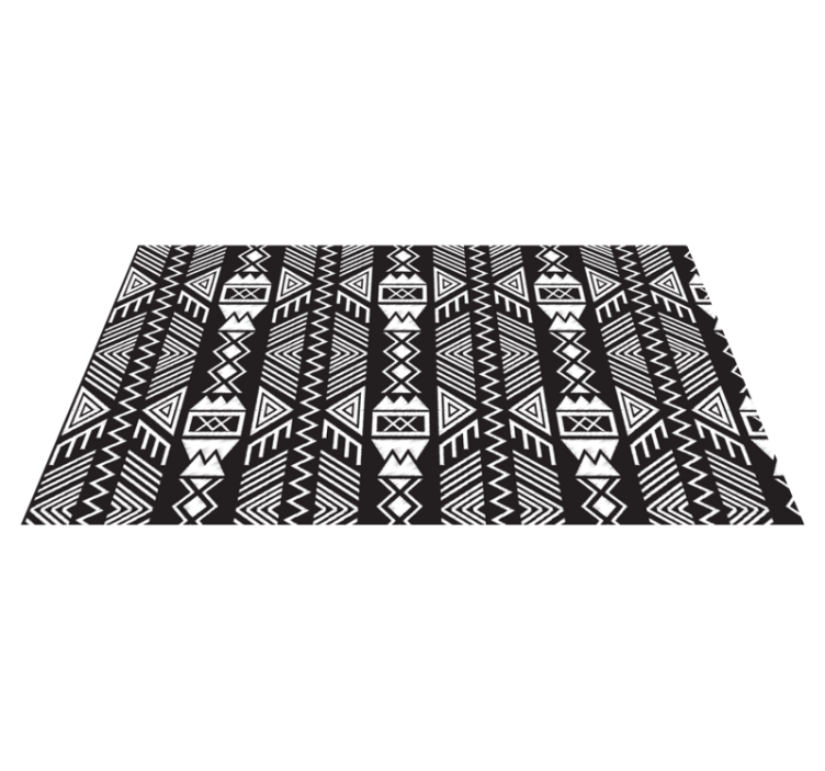 Dark Aztec  geometric vinyl rug - TenStickers