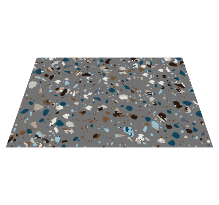 Nordic style geometrical grey vinyl rug - TenStickers