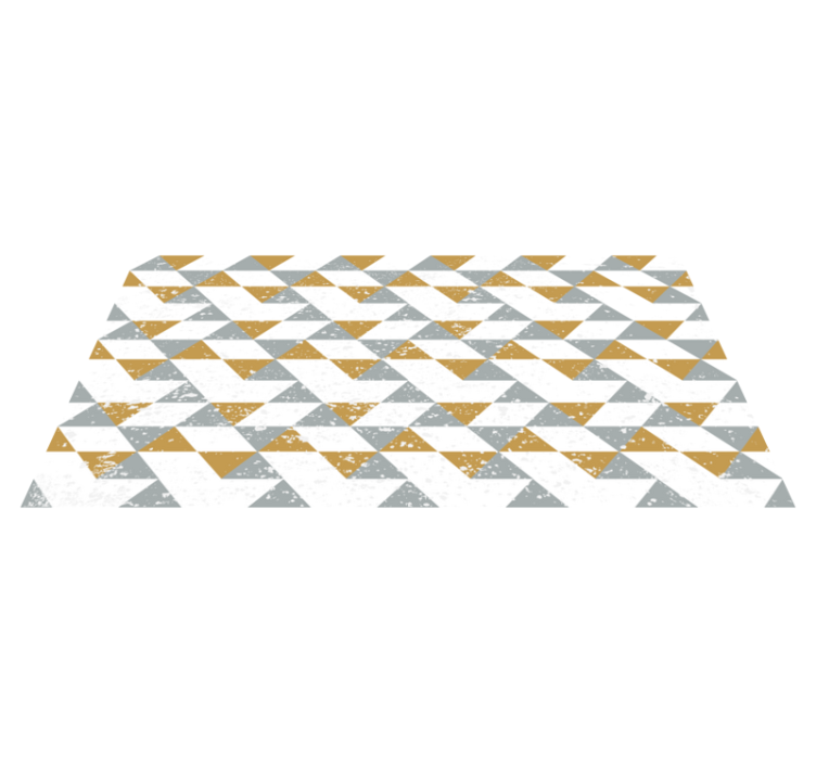 Diagonal Triangle Pattern geometric vinyl rug - TenStickers