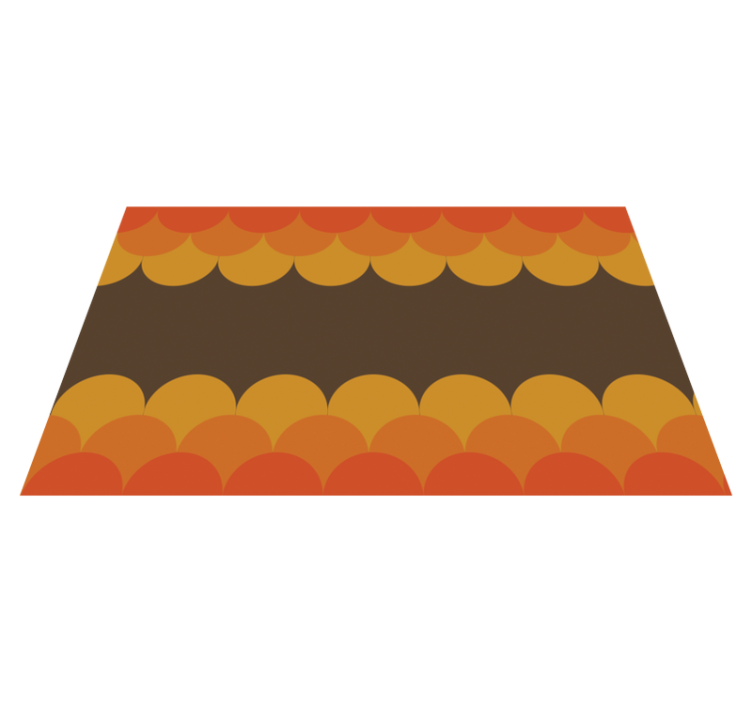 Retro wavy stripes vintage vinyl rug - TenStickers