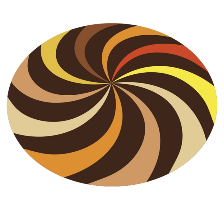 70s pop swirl twist vintage rug - TenStickers