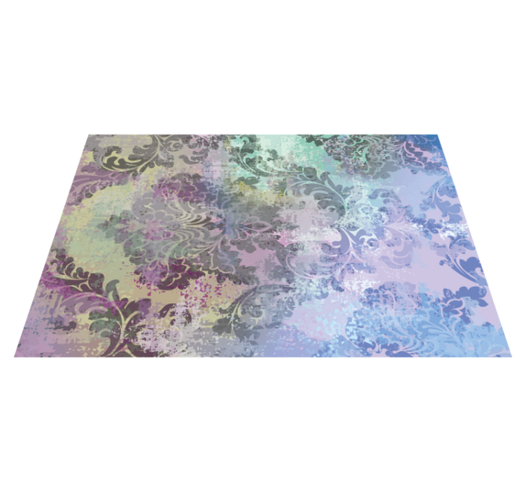 Bohemian artistic design vinyl rug flowers - TenStickers