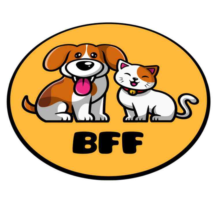 Bff Animal Companions nursery vinyl rug - TenStickers