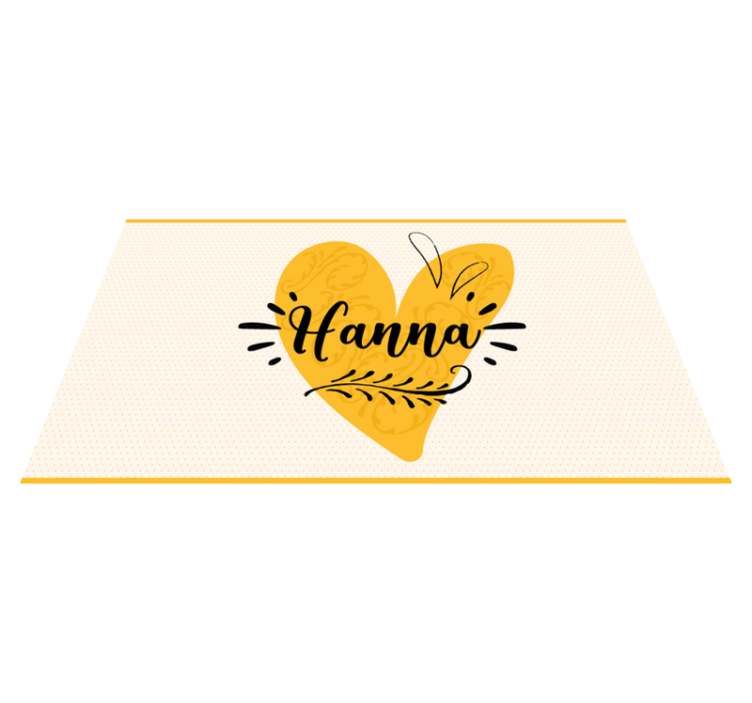 Custom orange heart teenage bedroom vinyl rug - TenStickers